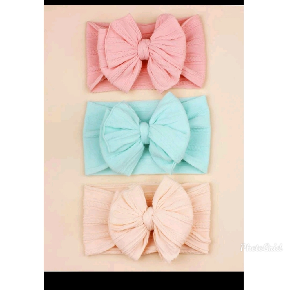 3 pieces baby headband with bow